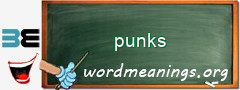 WordMeaning blackboard for punks